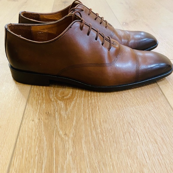 Massimo Matteo Firenze Dress Shoes Brown Leather Oxford Italy Office Work Size 9 main image 10